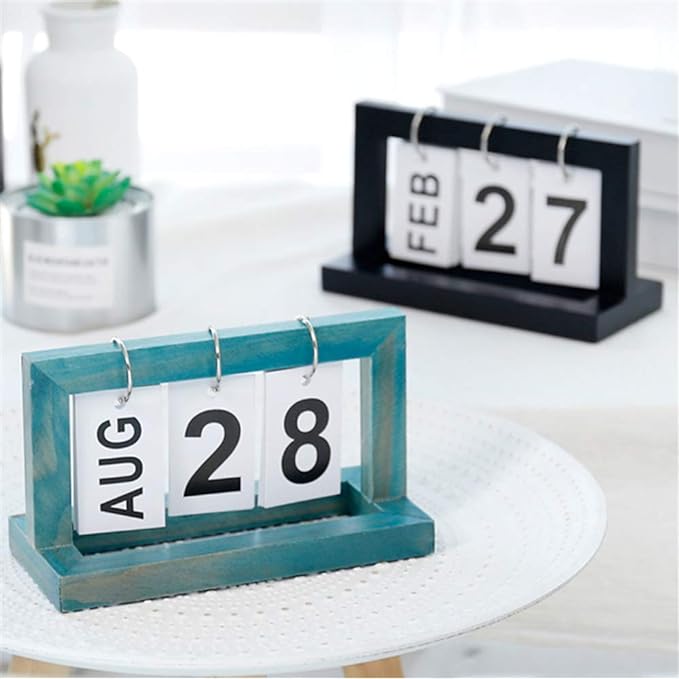 Wooden Vintage Home Calendar - Desertcart.store