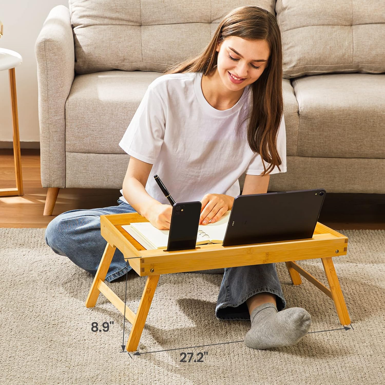 Bamboo Bed Tray Table - Desertcart.store