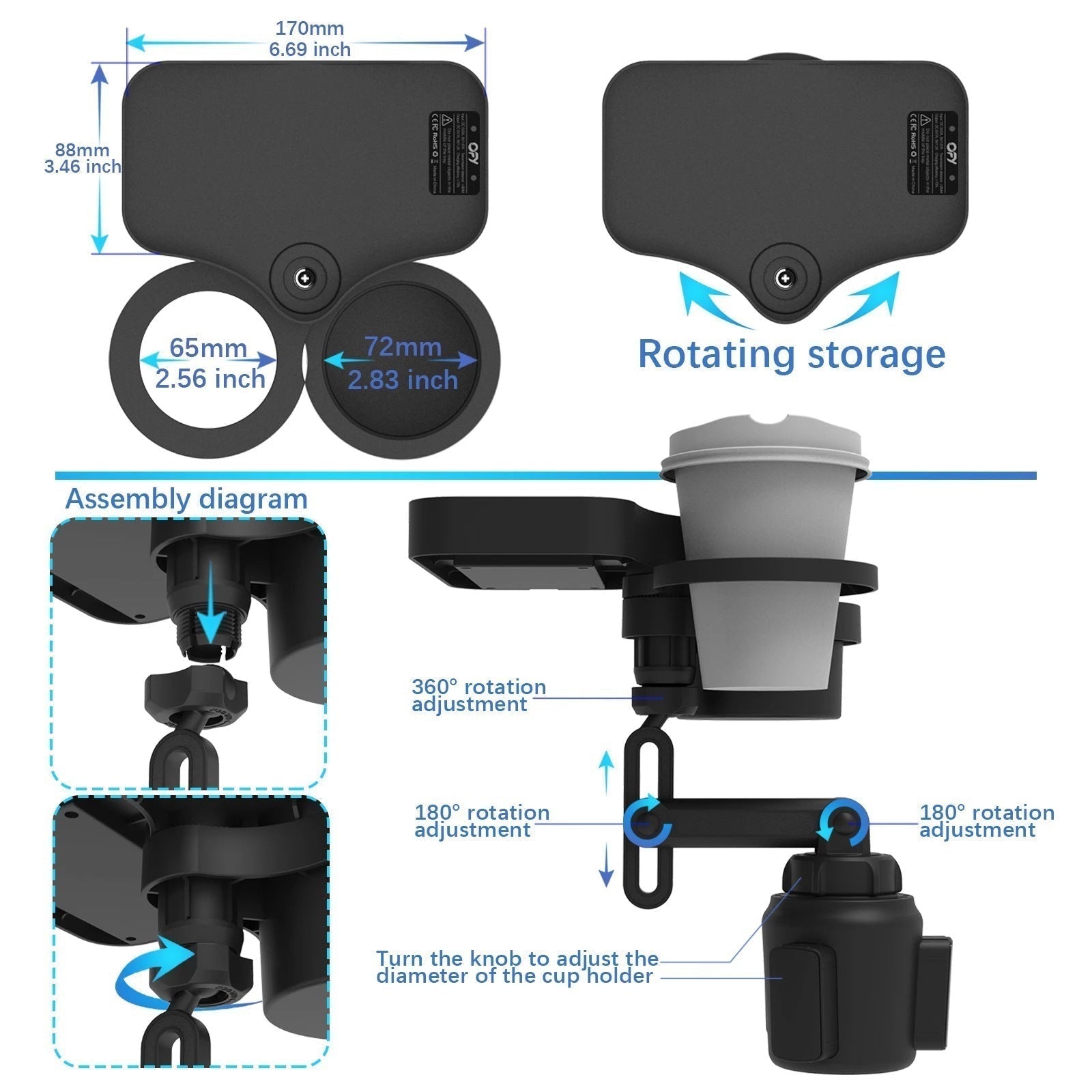 Car Cup Holder With Wireless Charging - Desertcart.store