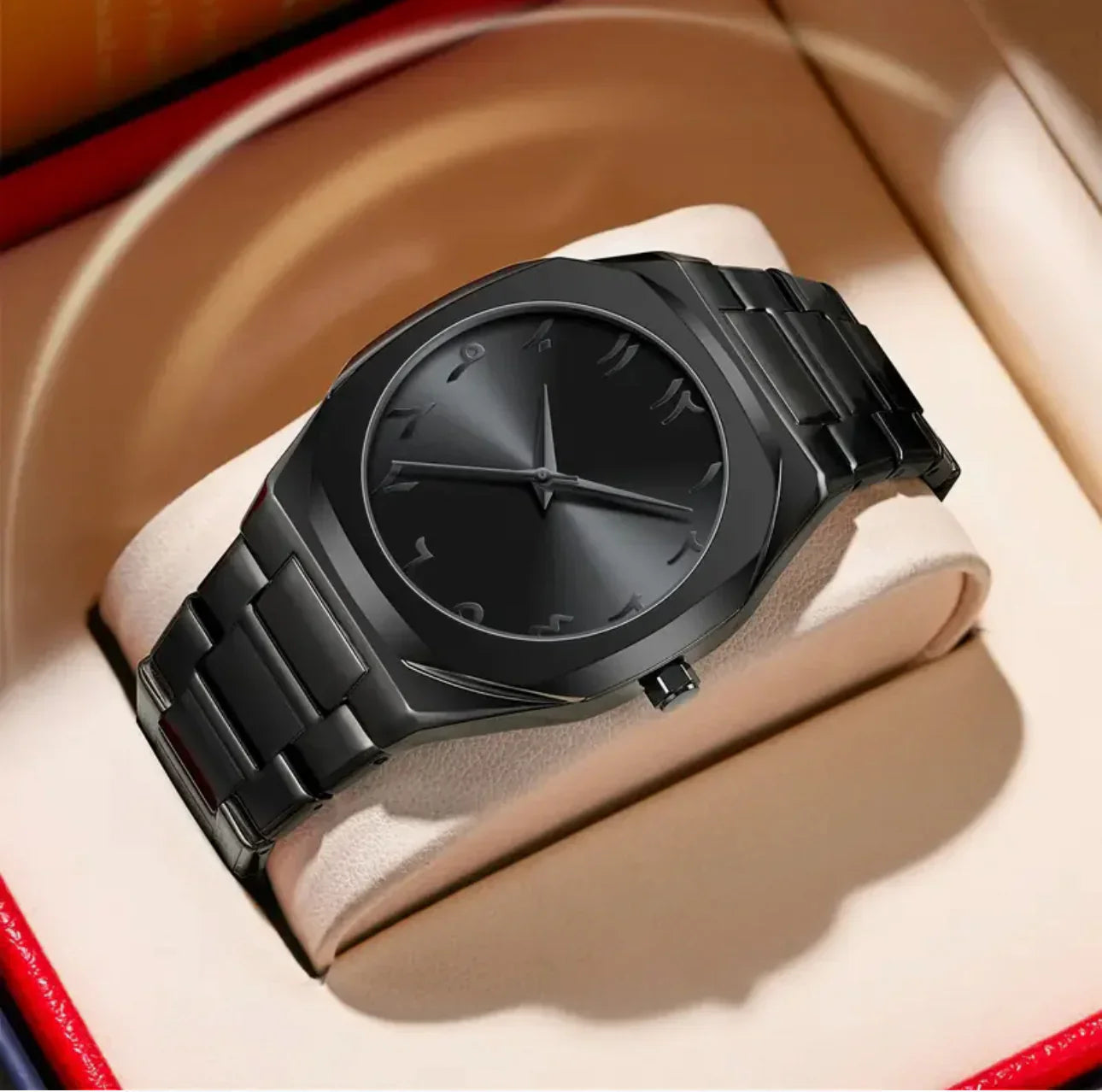 Black Arabic Stainless Steel Aura Watch - Desertcart.store