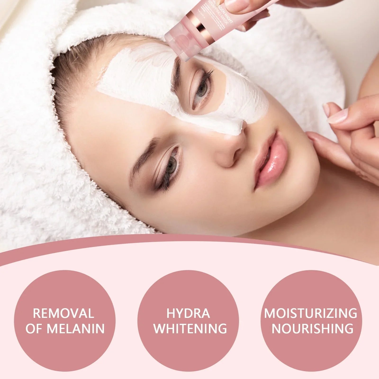 Collagen Jelly Cream Hydrolyzed Collagen Overnight Facial Mask Wrapping Peel-Off Mask Hydrating Firming Moisturizing SkinCare - Desertcart.store