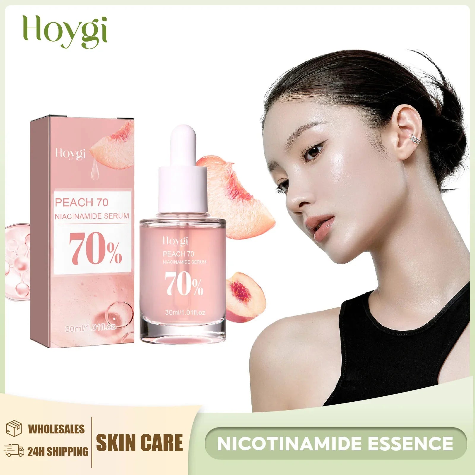 Peach 70% Niacinamide Facial Serum Fade Melanin Moisturzing Shrink Pores Smooth Brightening Skin Care Dark Spot Remover Serum - Desertcart.store