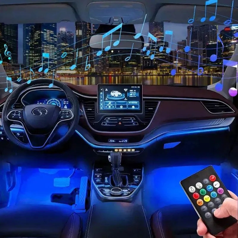 Car Interior LED Strip Lights with Remote Control - Desertcart.store