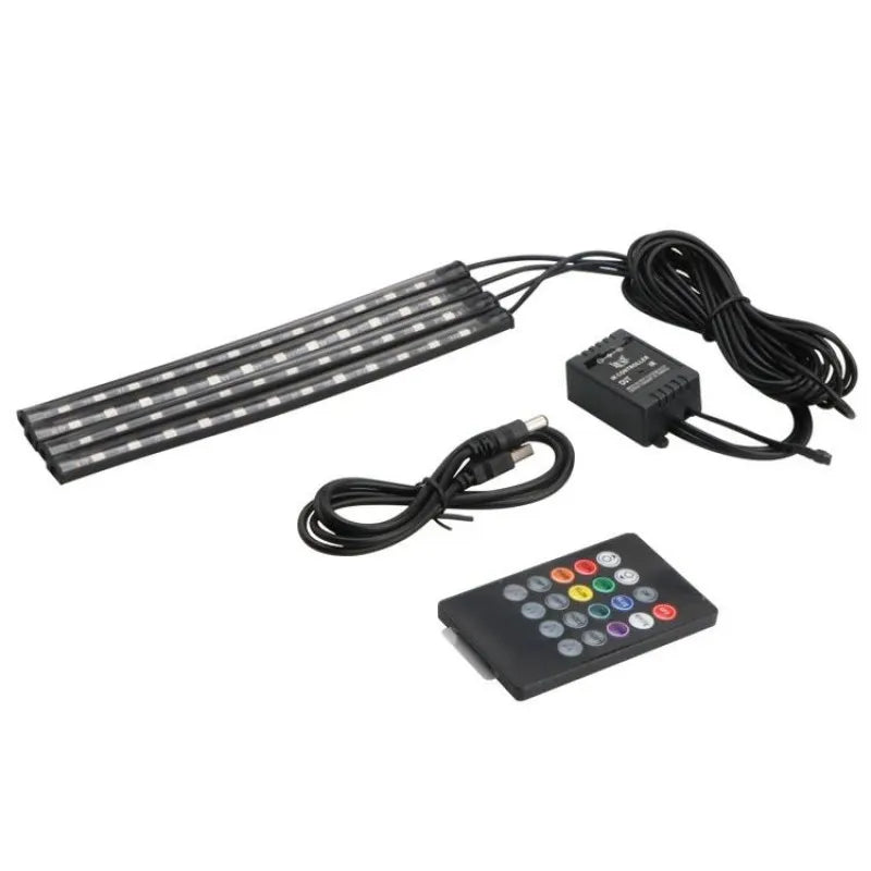 Car Interior LED Strip Lights with Remote Control - Desertcart.store