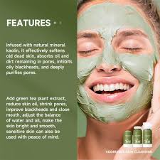 Face Clean Mask Green Tea Cleansing Stick Mask Shrink Pores Deep Blackhead Remover Facial Cleansing Moisturizing Mask Skin Care - Desertcart.store