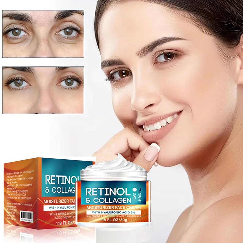 Retinol Anti Aging Face Cream Moisturizing Wrinkle Remover Collagen Hyaluronic Acid Creams Skin Care 50ML - Desertcart.store
